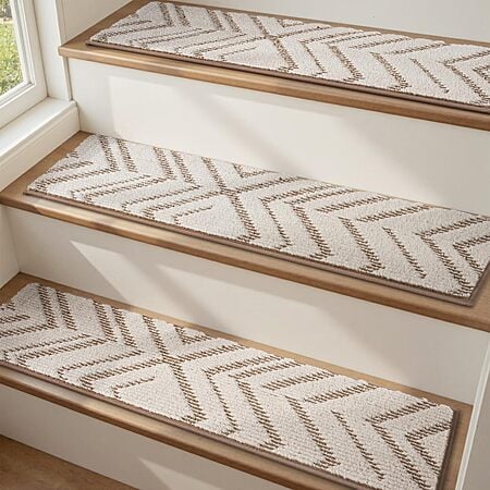 15-Piece 8"x30" PADOOR 3D Peel and Stick Non Slip Stair Treads for Wooden Steps (Various) from $38.99 + Free Shipping