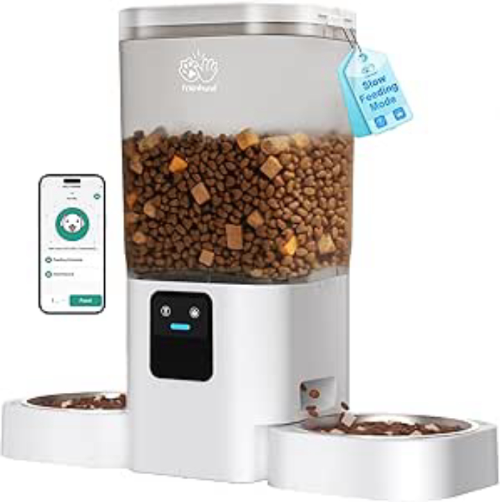 7L Frienhund Timed Automatic Pet Feeder with 2 Bowls