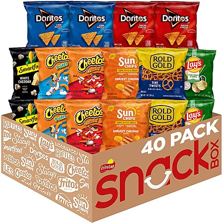 Frito-Lay Fun Times Mix Variety Pack, 2.37 Pounds, (Pack of 40)~$14.89 With S&S @ Amazon