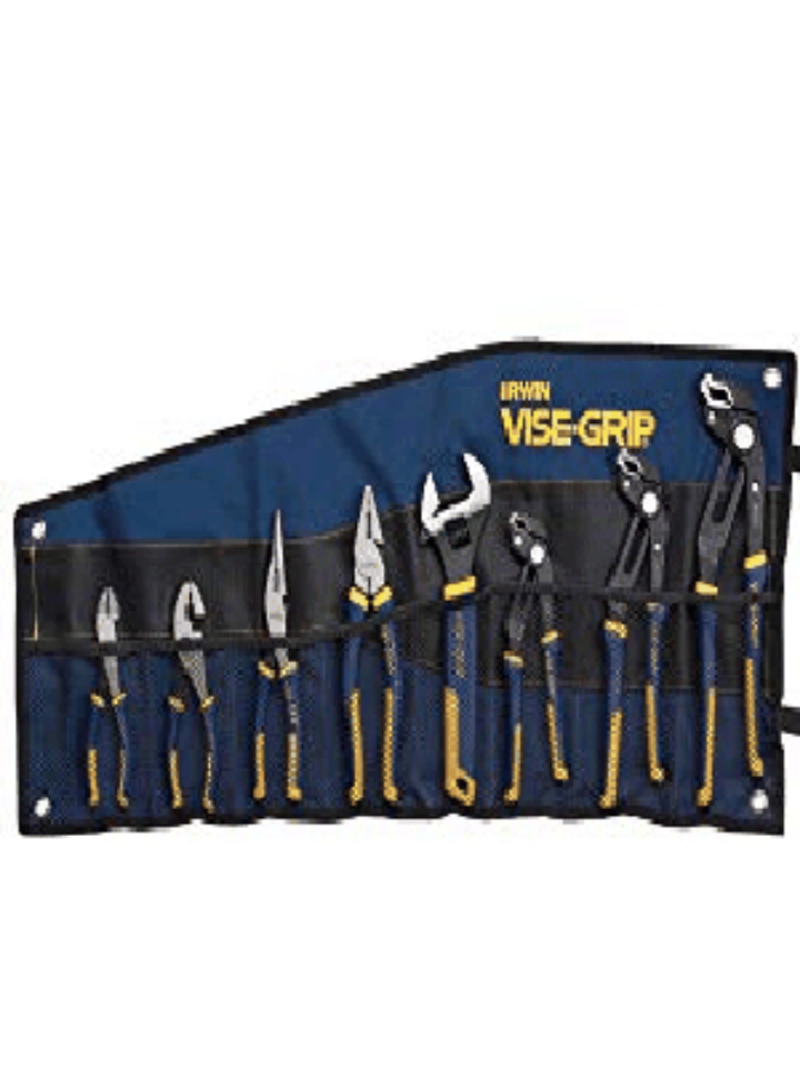 8-Pc IRWIN Vise-Grip GrooveLock Pliers Set