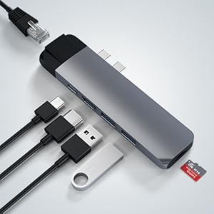 Satechi USB‑C Pro Hub Adapter w/ 4K HDMI & Ethernet – Expand Your Laptop’s Connectivity