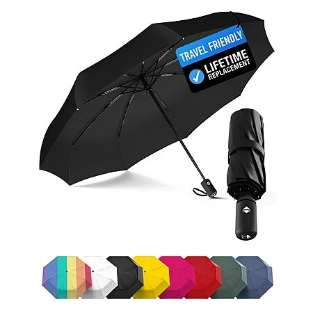 Rain-Mate Windproof Compact Folding Lightweight Travel Umbrella