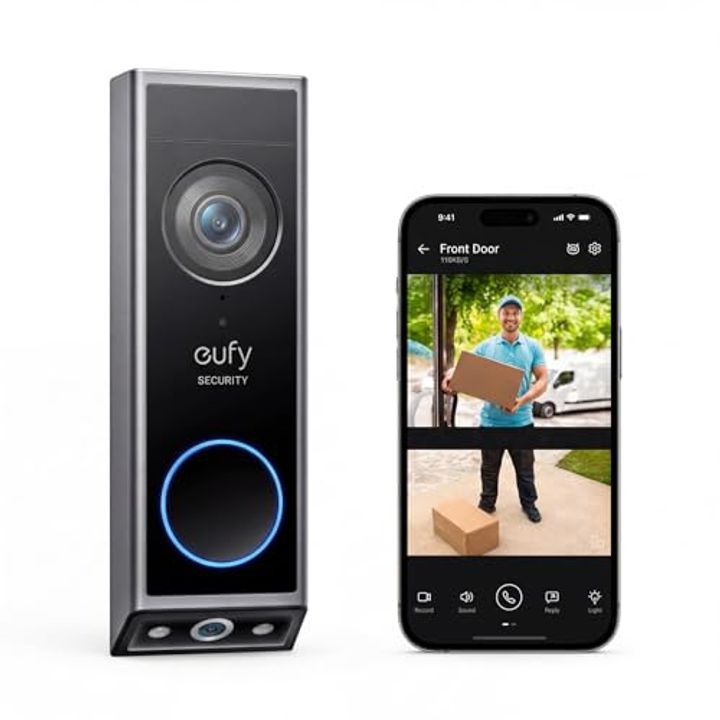 eufy Security E340 Dual-Camera Video Doorbell – 2K, No Subscription