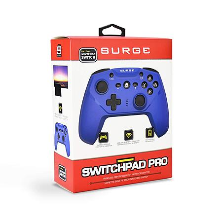 550mAh Battery Surge Nintendo SwitchPad Pro Wireless Controller w/ Macro Buttons (Blue) $19.30 + Free Shipping w/ Prime or on $35+