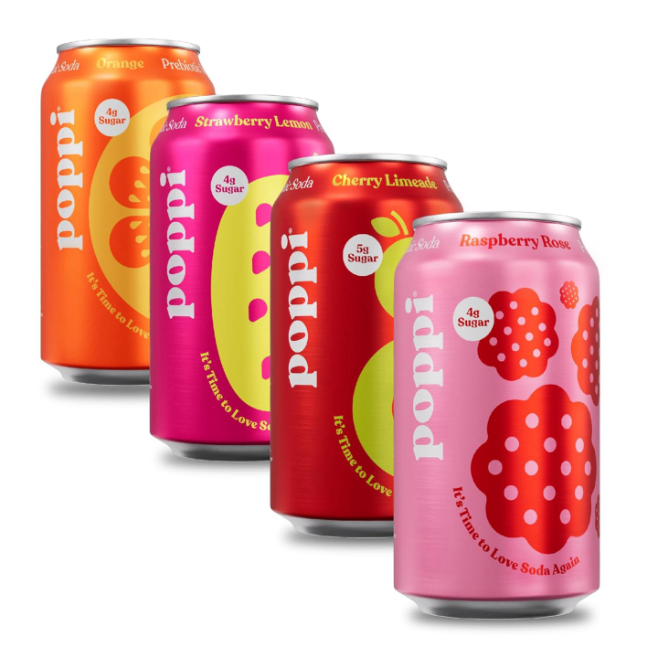 12‑Pack Poppi Sparkling Prebiotic Soda – Better‑for‑You Fizzy Drink 