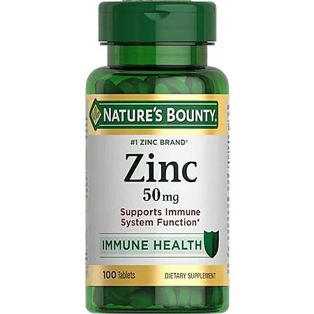 100-Ct 50mg Nature’s Bounty Zinc Caplets