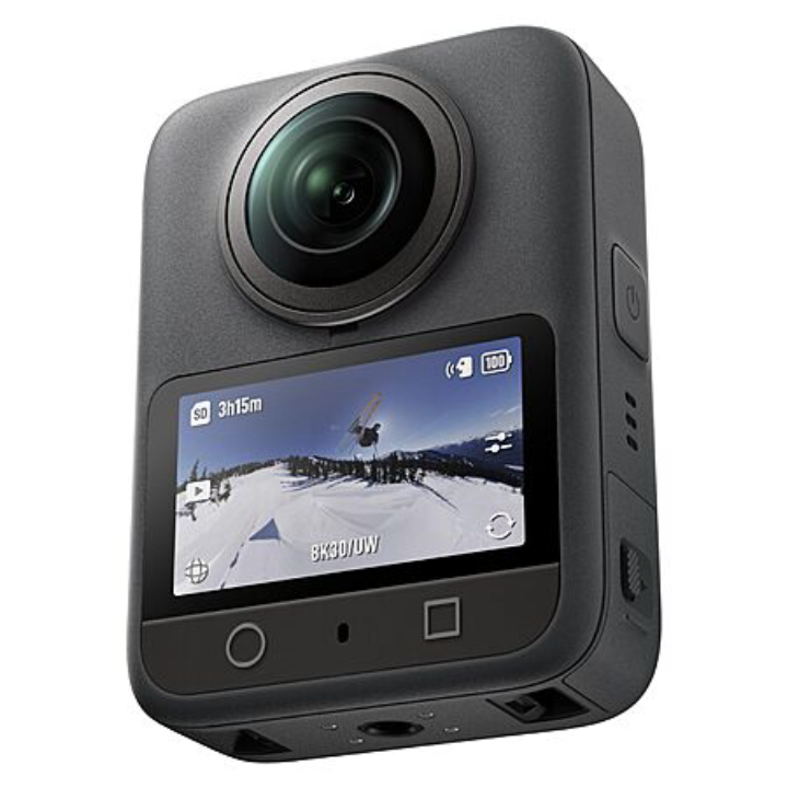 DJI Osmo 360 8K Action Camera with 360-degree lens, compact design in white and black.