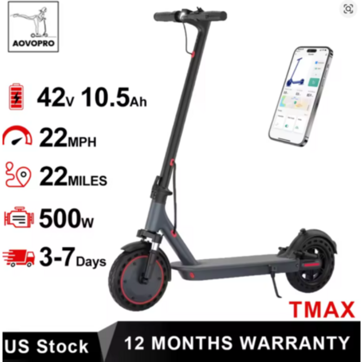 AOVOPRO TMAX 10" 500W Electric Scooter