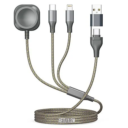 4' ShSiXin 6-in-1 Multi Charging Cable (GreyGold) $3.81 & more + Free Shipping w/ Prime or on $35+