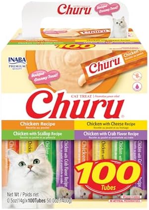100-Pack 0.5-Oz INABA Churu Cat Treats (Chicken Variety)