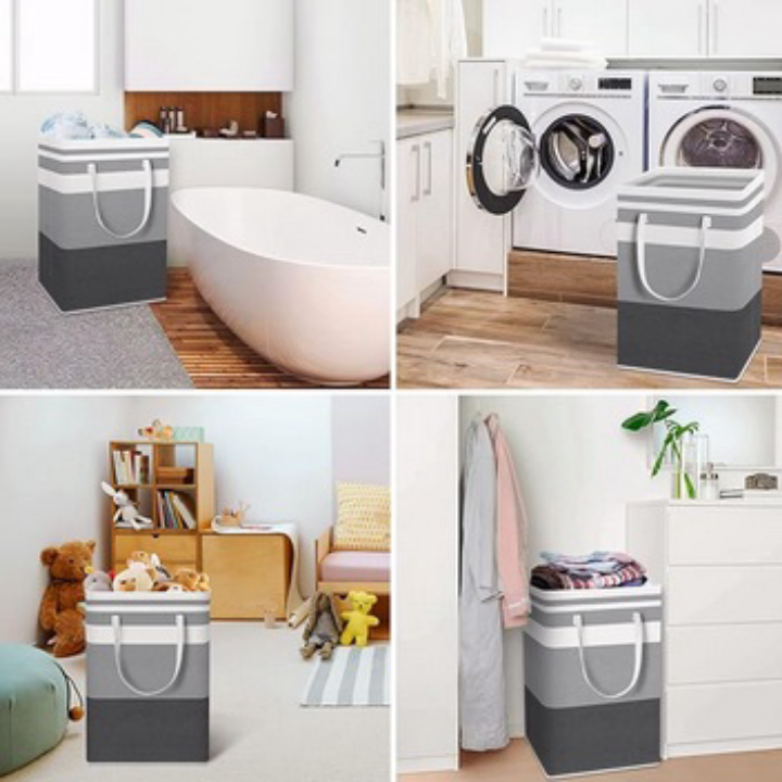 HomeHacks 2 Pack Large Laundry Baskets, Waterproof Collapsible Hampers