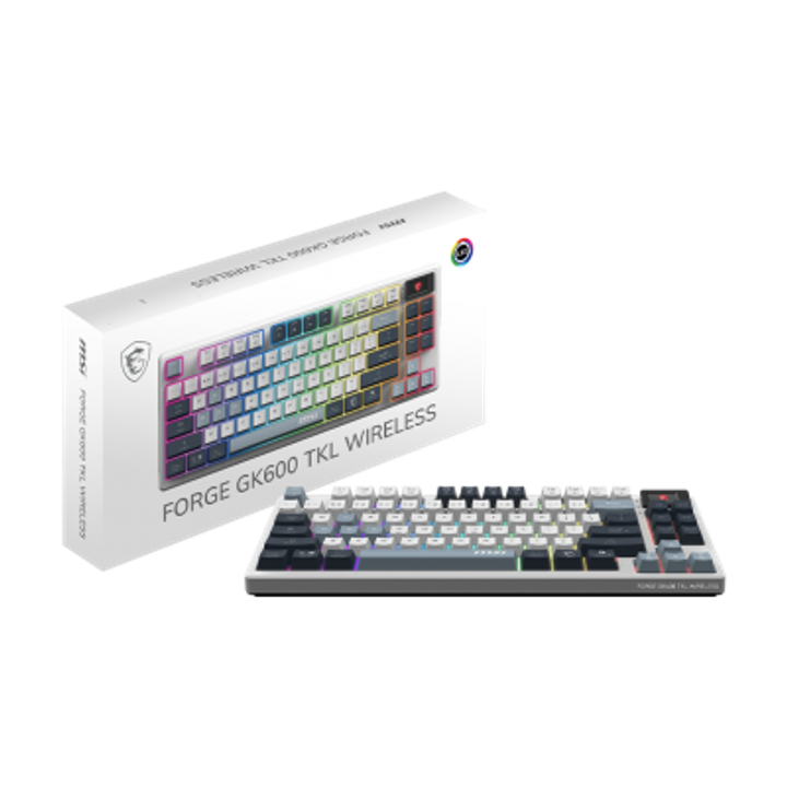 MSI Forge GK600 TKL Wireless Mechanical Gaming Keyboard + MSI Keyboard ClearCaps