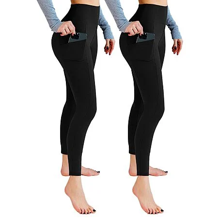 2-Pack Leafigure Women's Hight Waisted Leggings w/ Pocket (Various) from $7.79 ($3.90 each) + Free Shipping w/ Prime or on $35+