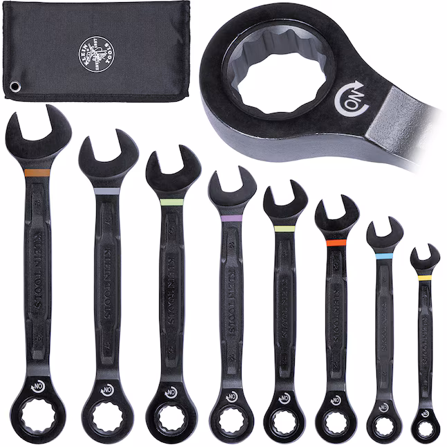 Klein Tools  8-Piece Set Ratchet Combo Wrench set