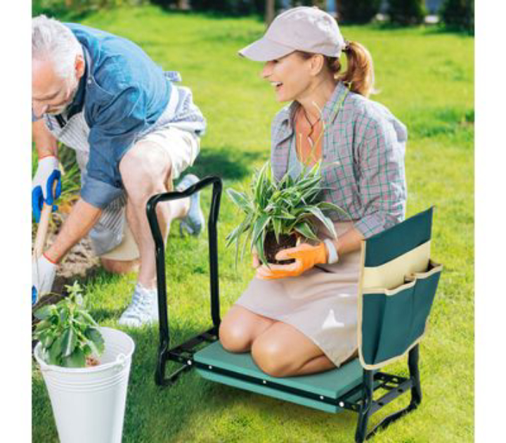 Costway Foldable Garden Kneeler & Seat with EVA Knee Pad