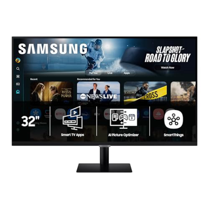Samsung 32" 4K Smart Monitor M7 – AI Visuals, Gaming Hub, USB-C