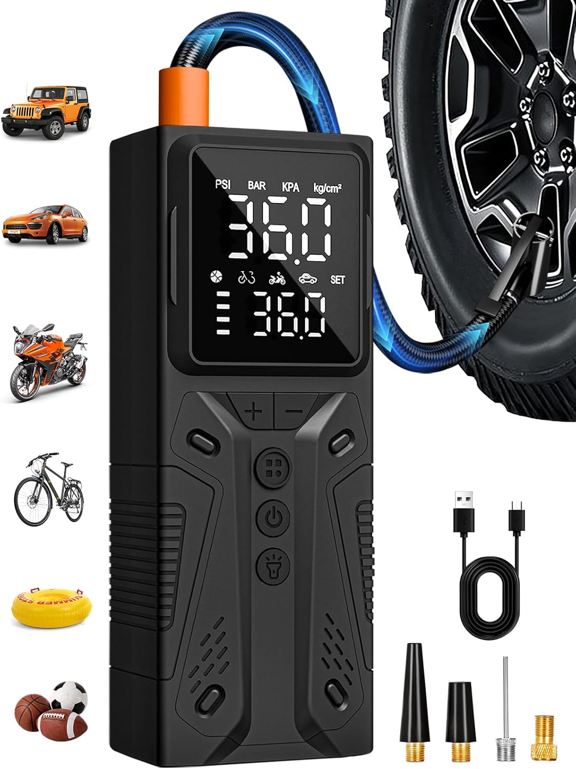 AIRSURE Cordless 150PSI Tire Inflator Air Compressor