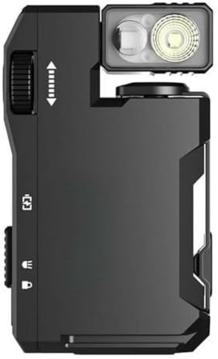 HJKLIUT G5 400-Lumen Rechargeable EDC Flashlight w/ 180° Rotatable Magnet & 3 Modes (Black) 