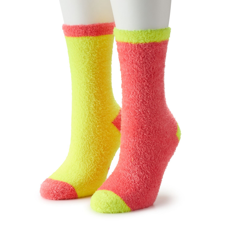 Crayola® X Kohl's Adult 2-pack Reverse Terry Eyelash Wave Socks