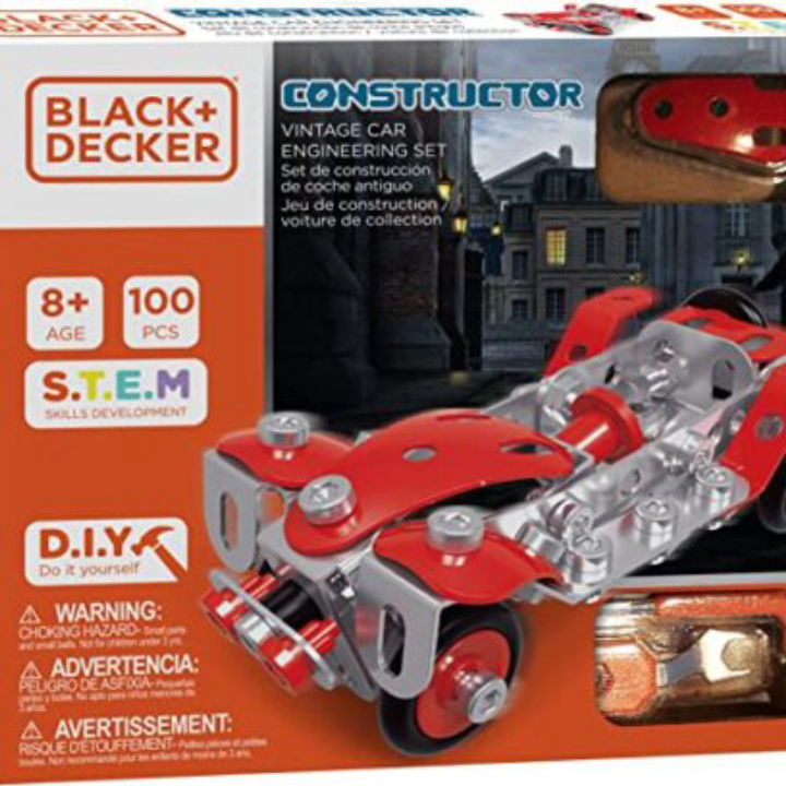  Black & Decker Jr. 287‑Piece Constructor Racer Set – Fun STEM Building Kit for Kids