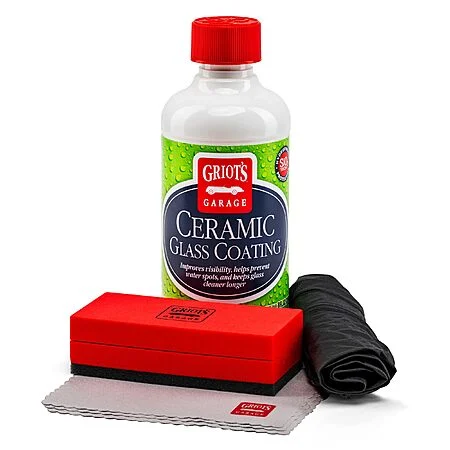 $15.99*:Griot's Garage Ceramic Glass Coating Kit for Car Detailing, SiO2 Hydrophobic Formula, Applicator Pad & Towels (10867) at Amazon