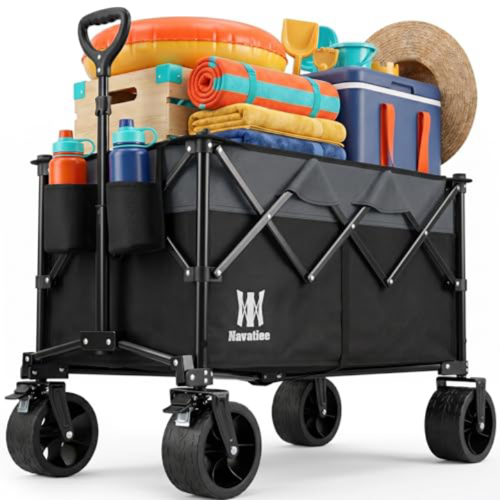 Navatiee 330lb Folding Wagon – All-Terrain Utility Cart