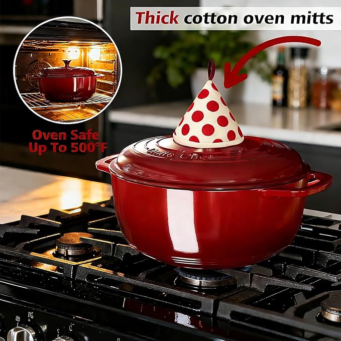 Umite Chef 6QT Cast Iron Dutch Oven