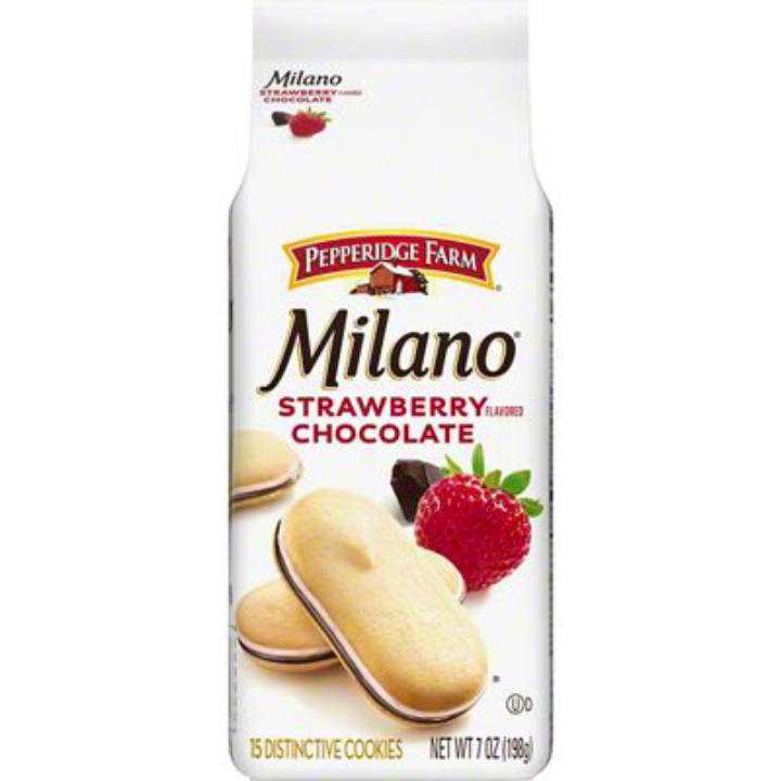 7-Oz Pepperidge Farm Milano White Chocolate Strawberry Cookies