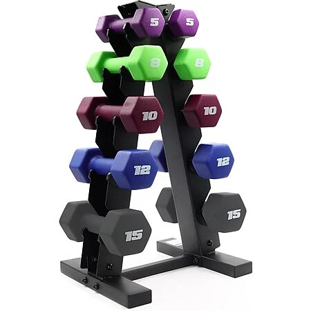 100-Lbs. CAP Barbell Neoprene Coated Dumbbell Weights Set