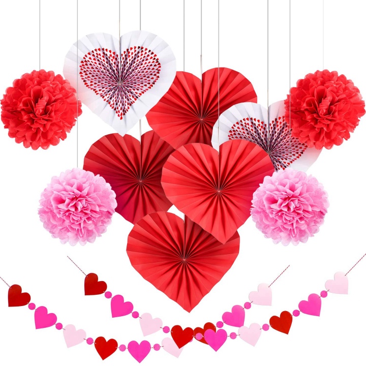 Valentines Day Heart Paper Kit Party Decorations