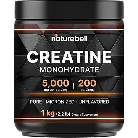 NatureBell Creatine Monohydrate Powder (200 Servings)