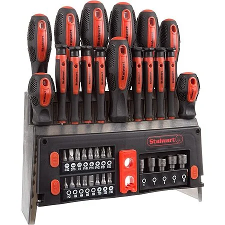 39-Pc Stalwart Magnetic Screwdriver Set w/ Wall Mountable Stand