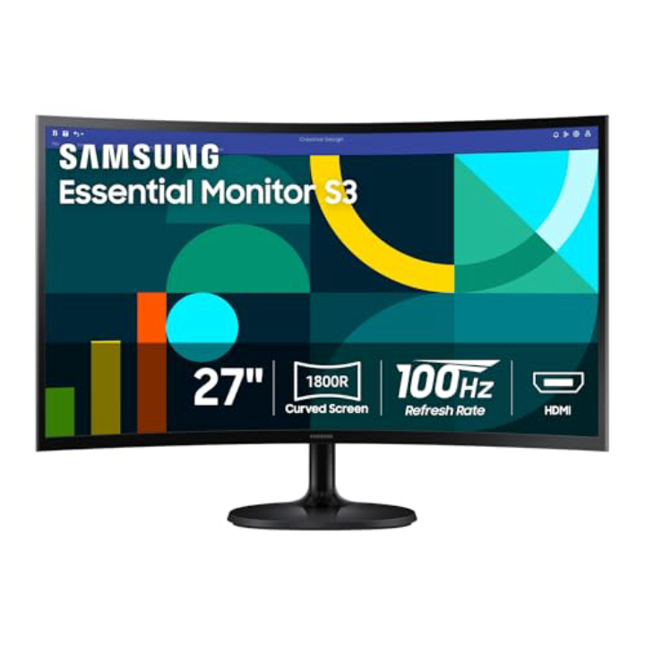 Samsung 27" Curved Gaming Monitor – 100Hz, FHD, Eye Care