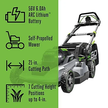 EGO Power+ 21″ Self-Propelled 56V Lawn Mower