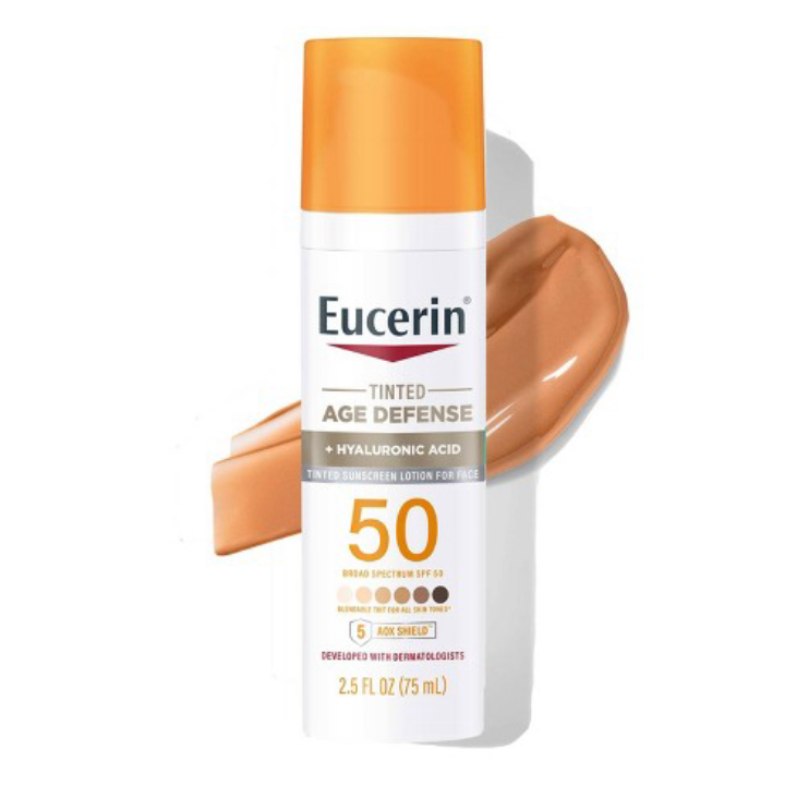 Eucerin Sun Tinted Age Defense SPF 50 Face Sunscreen Lotion 2.5 Oz