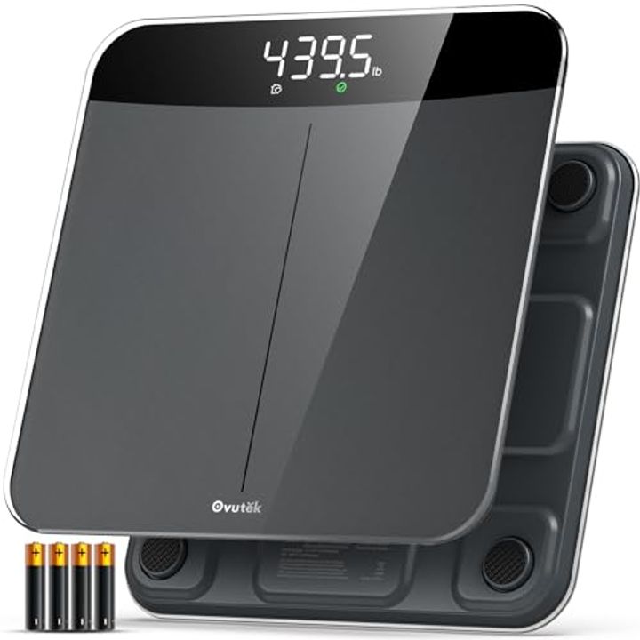 Ovutek Digital Bathroom Scale – 450lb, 0.05lb Accuracy