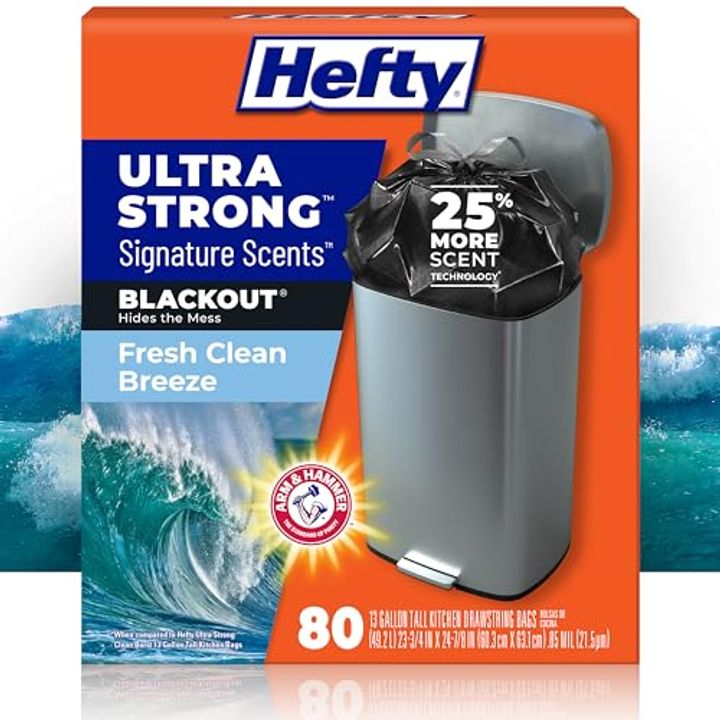 Hefty Ultra Strong 13-Gallon Trash Bags, 80-Pack – 46% Off