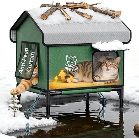 Apasiri Weatherproof Heated Cat Houses (various) | apply promo codes TWPJ6U88 or Q9IM9LZD at checkout)