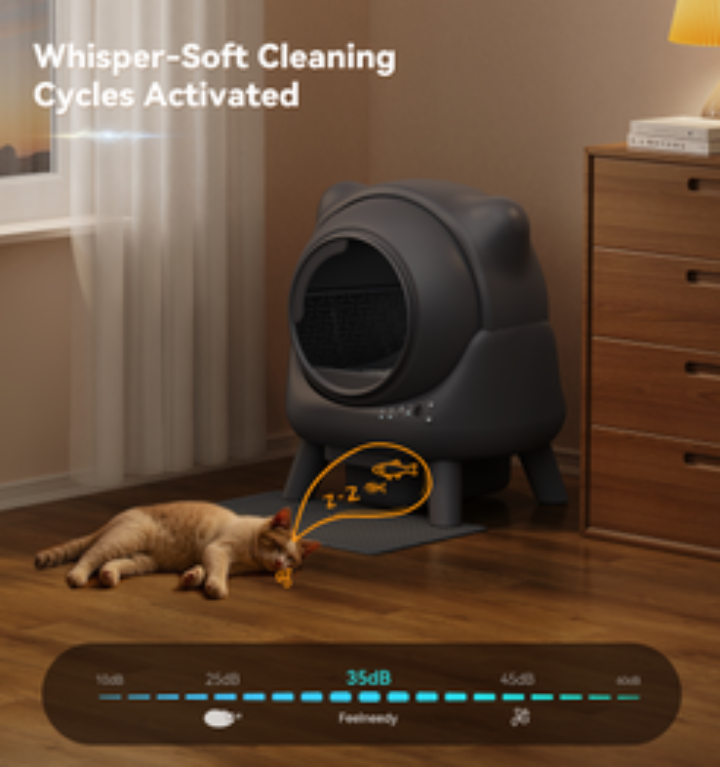 FEELNEEDY Self‑Cleaning Litter Box w/ App Monitoring