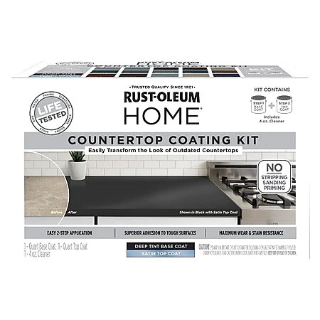 Rust-Oleum Home Countertop Deep Base Satin Countertop Refinishing kit, $24.98, free pickup, Lowe's