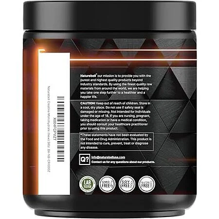NatureBell Creatine Monohydrate Powder (200 Servings)