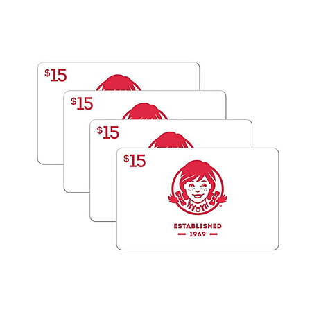 Sam's Club Members: Select Gift Cards: $60 Wendy's Multi-Pack Gift Cards