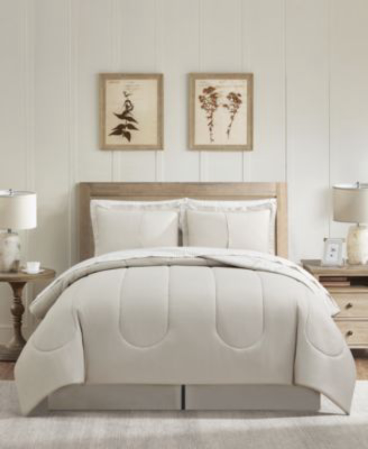 Neutral Damask 8-Pc. Comforter Set