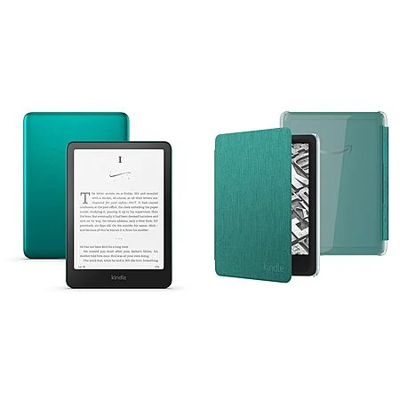Amazon Kindle Paperwhite Bundle: Includes, Amazon Kindle Paperwhite Signature Edition 32GB | Jade & Clear Back Case