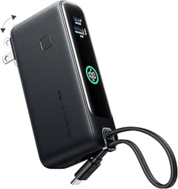 INIU 5000mAh 3‑in‑1 Portable Power Bank w/ Built‑in Cables – Compact Grab‑and‑Go Charger