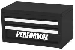 Performax 2-Drawer Steel Mini Tool Box, Black