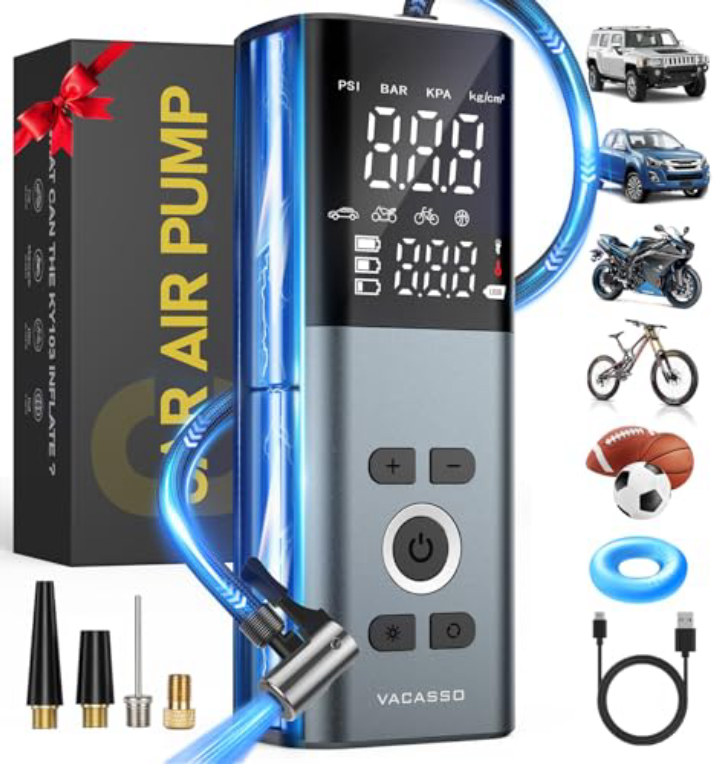 VACASSO 150PSI Cordless Tire Inflator – 40% Off