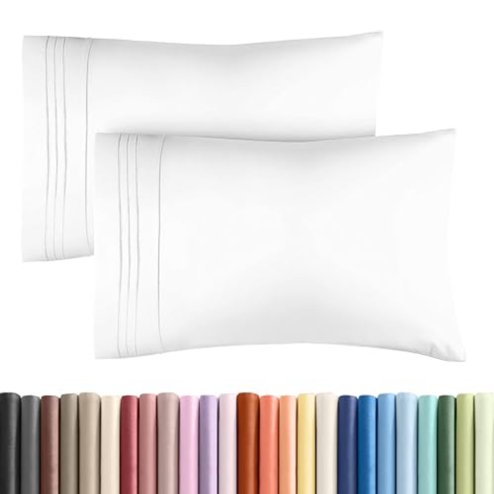 CGK King Pillowcase Set of 2 – Microfiber, Hotel Quality