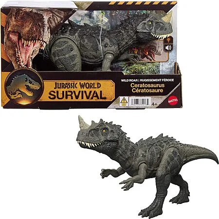 Mattel Jurassic World Ceratosaurus Toy with Chomp Attack, Lights & Roar Sound at Amazon