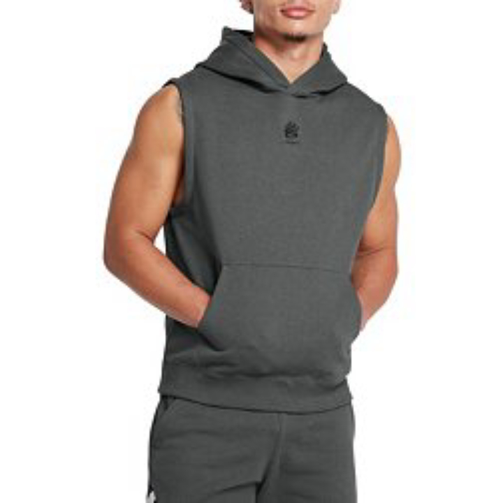 Men's Curry Sleeveless Hoodie Anthracite Small